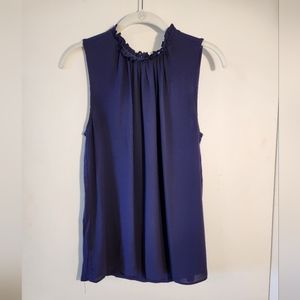 LOFT Sleeveless high neck top mixed media